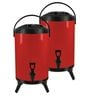 SOGA 2X Stainless Steel Insulated Beverage Dispenser with Tap 12L Red