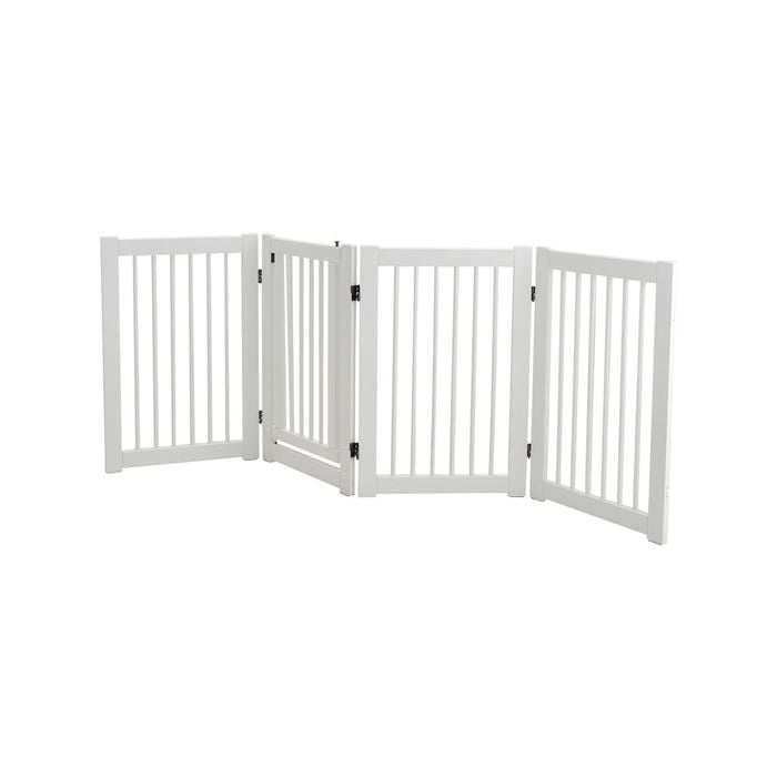 Costway 4-panel Security Fence Folding Puppy Gate White