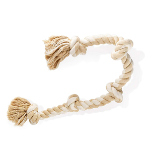 Puplily Durable Dog Rope Toy Tough 5-knot Chew And Tug Toy 90cm – Khaki