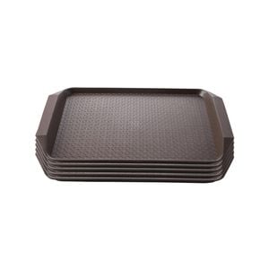 Soga Rectangular Serving Tray Set Of 5 Coffee