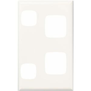 HPM Excel Double Powerpoint Coverplate - Matt White