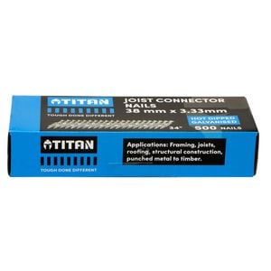 Titan 38 x 3.33 mm Hot Dipped Galvanised Joist Connector Collated Nails - Pack of 500