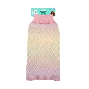 Art & Bob 40cm Rainbow Medium Diamond Knitted Dog Jumper
