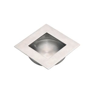 Lane 65mm Brushed Stainless Steel Square Flush Pull Handle - 2 Pack