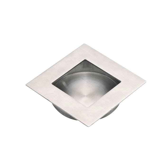Lane 65mm Brushed Stainless Steel Square Flush Pull Handle - 2 Pack