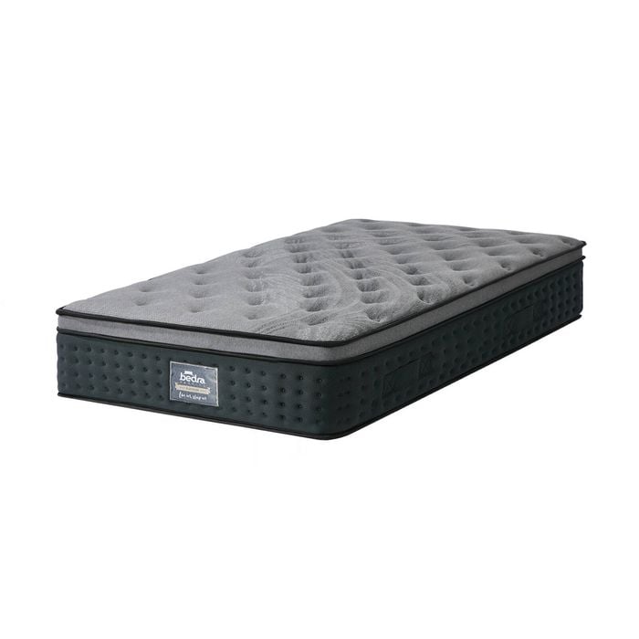Bedra King Single Mattress Euro Top Spring Medium Firm Motion Isolation 34cm