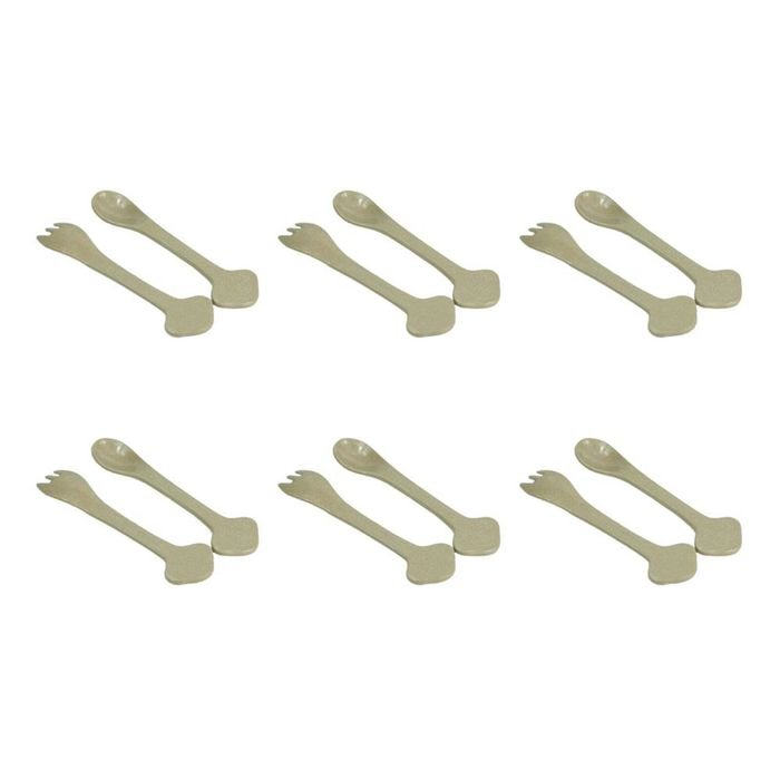 12pc EcoSouLife Reusable/Biodegradable Rice Husk Kids/Baby Cutlery Set