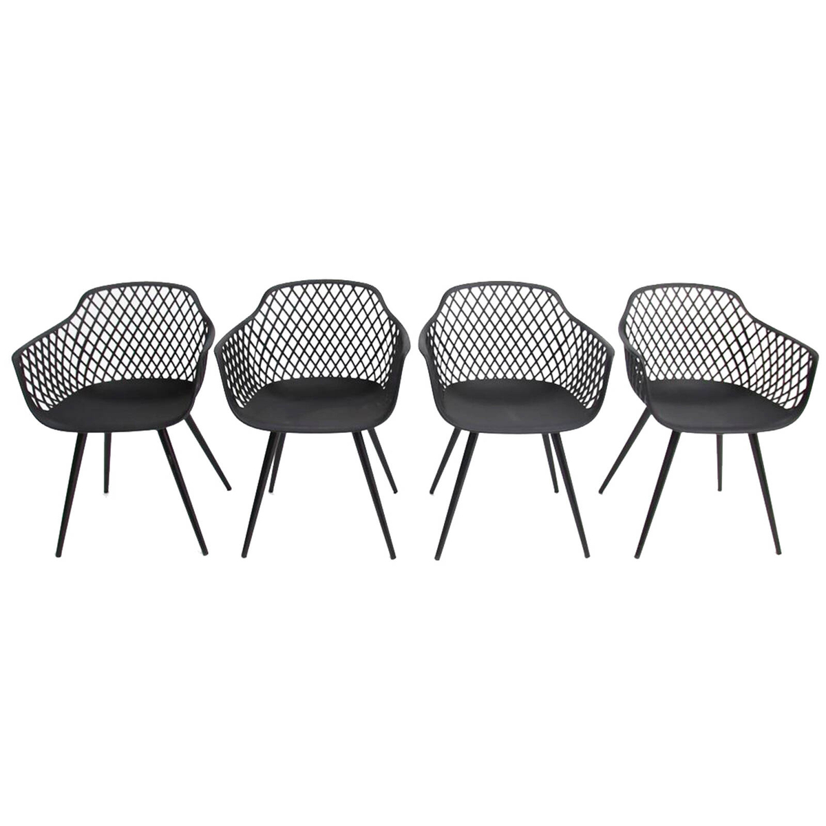 JAVA DINING CHAIR SET OF 4 - BLACK - Bunnings Australia