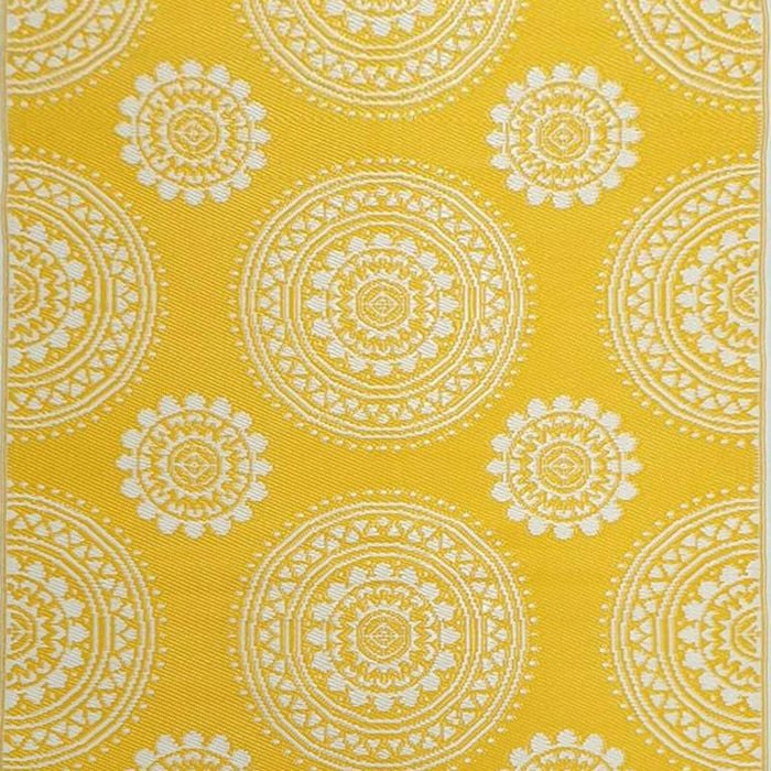 Alfresco Reversible Outdoor Mat - 21a3 - Yellow/white - 150x240cm