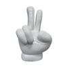 Urban Attitude Peace Out Hand Statue - Glossy White