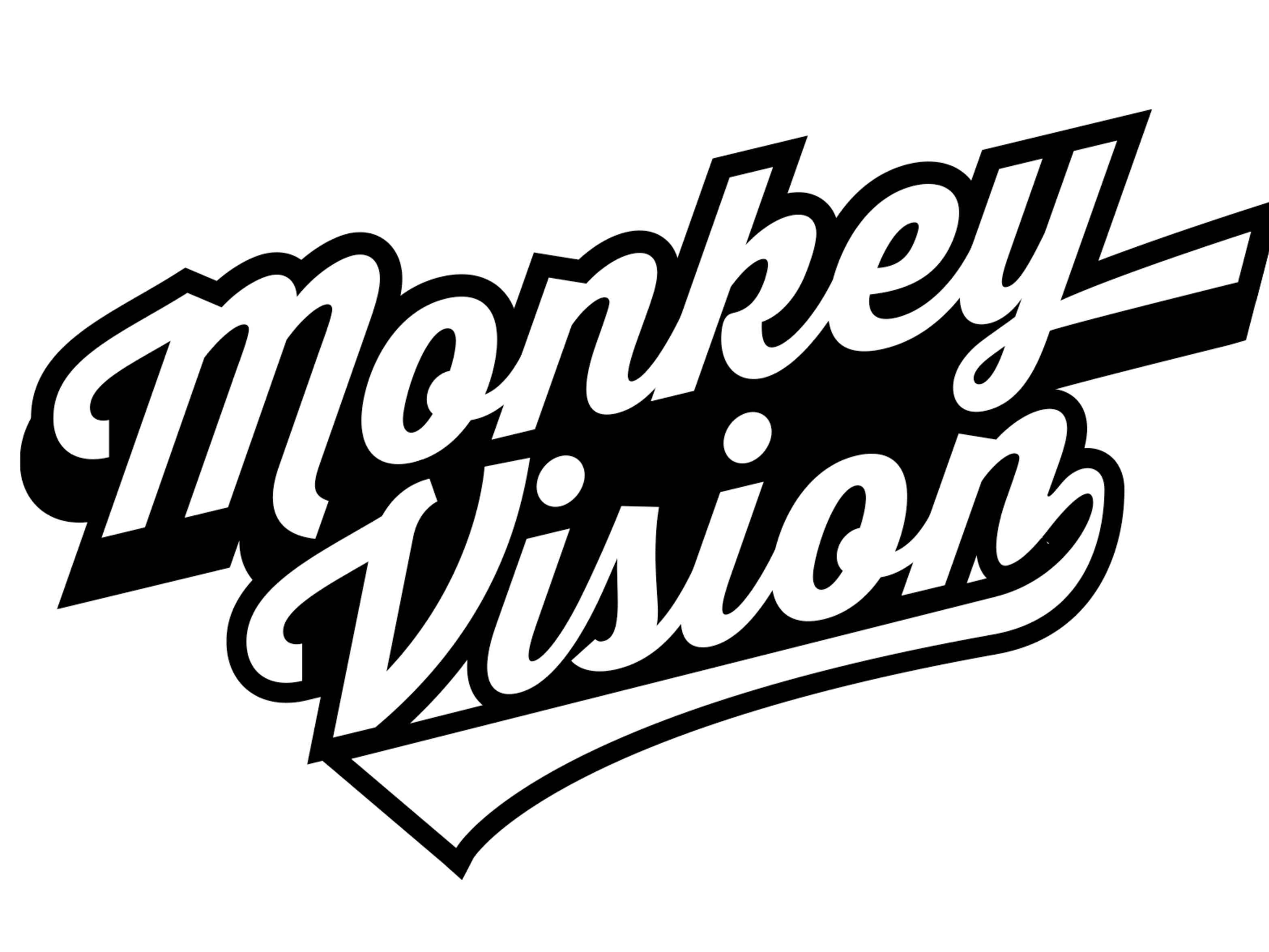 monkey vision logo black and white