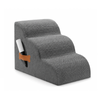 Provecta 3 Step Grey Memory Foam Pet Stairs With Washable Cover