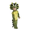 Triceratops Dinosaur Costume for Kids Plush Jumpsuit with Tail and Headpiece, TODDLER