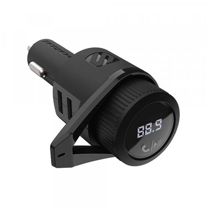 Scosche Btfreq Bluetooth Fm Transmitter And Hands Free Car Kit With Dual 12w Usb And Aux Input