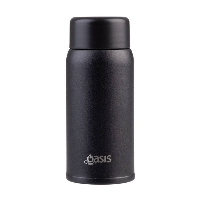 Oasis Stainless Steel Double Wall Insulated Drink Bottle Black 150ml