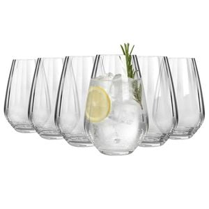 Argon Tableware Kensington Optic Crystal Highball Glasses - 620ml - Pack Of 6
