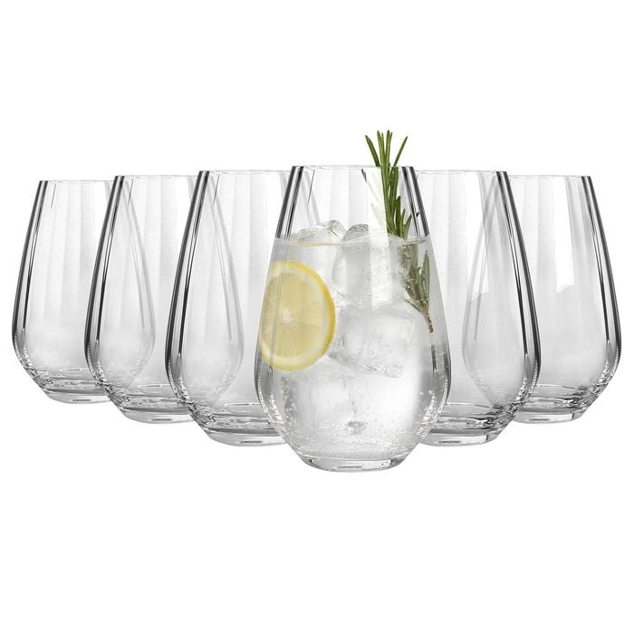 Argon Tableware Kensington Optic Crystal Highball Glasses - 620ml - Pack Of 6