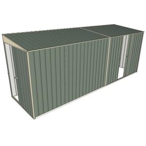 Build-a-Shed 1.5 x 5.2 x 2m Sliding Door Tunnel Shed with Sliding Side Door - Green