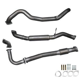 Ignite Exhausts Turbo Back For Nissan Gu Patrol 4.2l Coil Spring Ute 3" Dump Pipe & Hotdog Raw Aluminised Steel