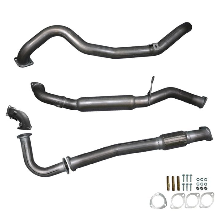 Ignite Exhausts Turbo Back For Nissan Gu Patrol 4.2l Coil Spring Ute 3" Dump Pipe & Hotdog Raw Aluminised Steel