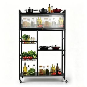 Alston Multi-tier Kitchen Shelf Steel 360 Rolling Appliances Storage Rack Microwave Stand