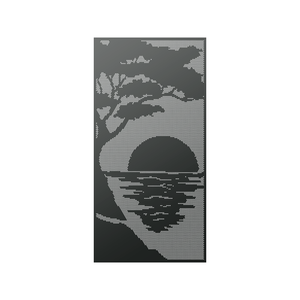 Walpix 1800 x 900 x 2.5mm Perforated Aluminium Decorative Screen Flat Profile Sunset - Charcoal