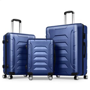 ALFORDSON 20" 24" 28" Luggage 3PCS Set Suitcase TSA Carry on Case Navy