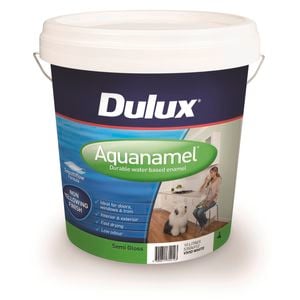 Dulux 10L Enamel Paint Aquanamel Semi Gloss Vivid White
