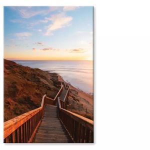 Stair Walkway Along the Coastline  Print 100% Australian Made 60 x 90cm  (Stretched)