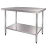 Vogue Stainless Steel Prep Table With Upstand And Undershelf T383 1800x600x900mm