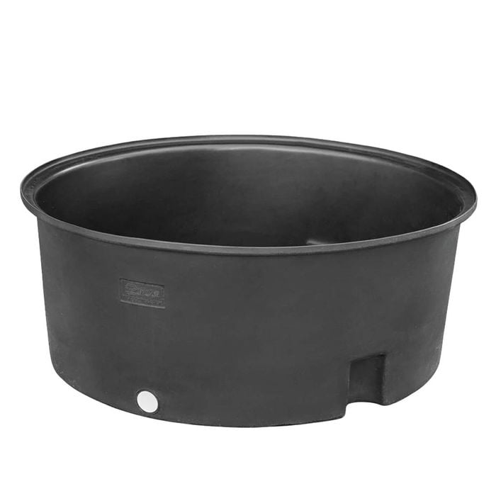 RapidPlas Round Livestock Feed Trough 250 Litre - Black