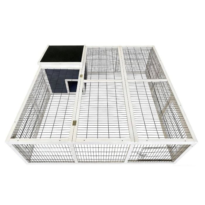Yes4pets Large Rabbit Hutch 160cm Chicken Coop Ferret Cage Hen Chook Cat House