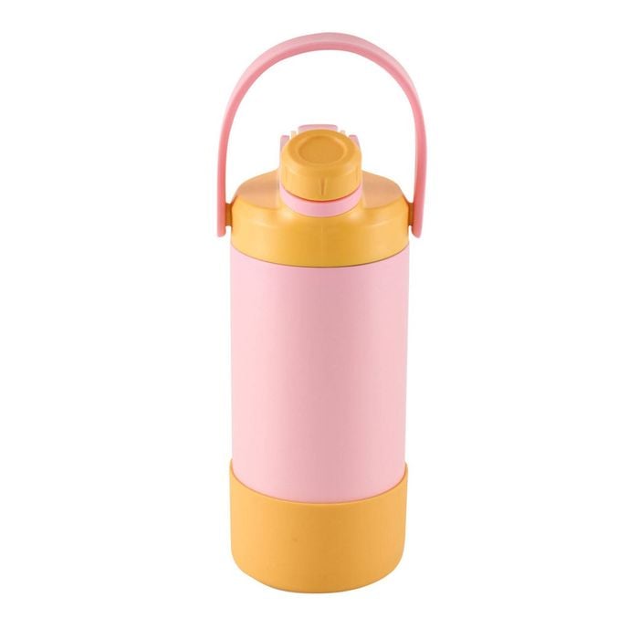 Avanti Yum Yum 2 Way Drinking Insulated Bottle 400ml - Pink/yellow