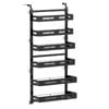 CARLA HOME 6 Tier Over the Door Organizer with Adjustable Metal Pantry Storage Rack and Hanging Baskets for Kitchen and Bathroom