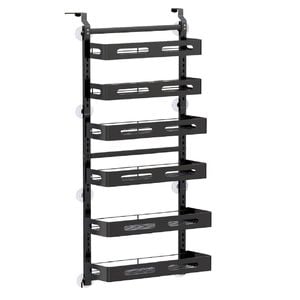 CARLA HOME 6 Tier Over the Door Organizer with Adjustable Metal Pantry Storage Rack and Hanging Baskets for Kitchen and Bathroom