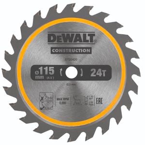 DeWALT Construction 115mm X 24T Circular Saw Blade