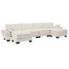 Homfurn 5 Seater Modular Sectional Sofa, Beige