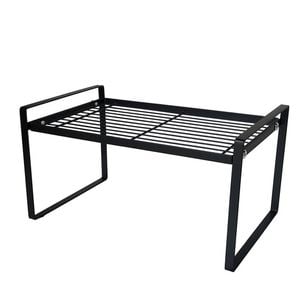 Catzon Countertop Organizer Rust Resistant Non Slip for Pantry Kitchen-Black(L)