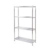 4 Tier Chrome Steel Shelving Rack Storage Organizer Shelf - 1600x900x 300mm in Silver - Silver | 1600 x 900 x 300mm | Chrome