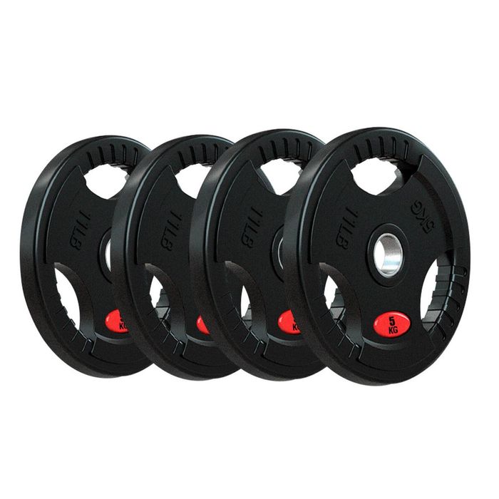 Fitnesslab 4x5kg Rubber Olympic Weight Plate Lifting Bumper Fitness Gym Crossfit