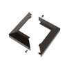 ProtectorAl 100 x 100mm Black Aluminium 2 Part Flanged Post Domical Cover Plate