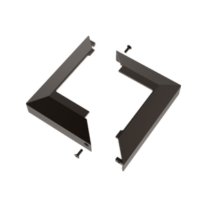 ProtectorAl 100 x 100mm Black Aluminium 2 Part Flanged Post Domical Cover Plate