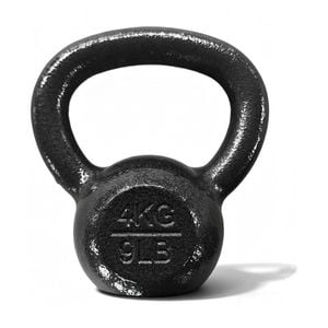 Cast Iron Kettlebell 4kg Balanced gym Weight W/ Comfortable Handle
