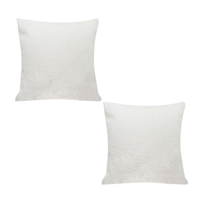 SOGA 2X 50cm White Throw Pillows– Premium Polyester Fiber