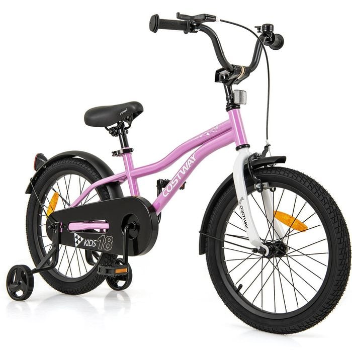 Costway 45 Cm Kids Balance Bike Training Bicycle Purple