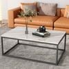 Coffee Table Industrial Style Marble Effect Rectangular