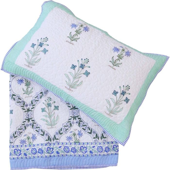 LVD Cotton Bedspread/Quilt w/ 2 Pillow Shams Set Queen/King - Jaya