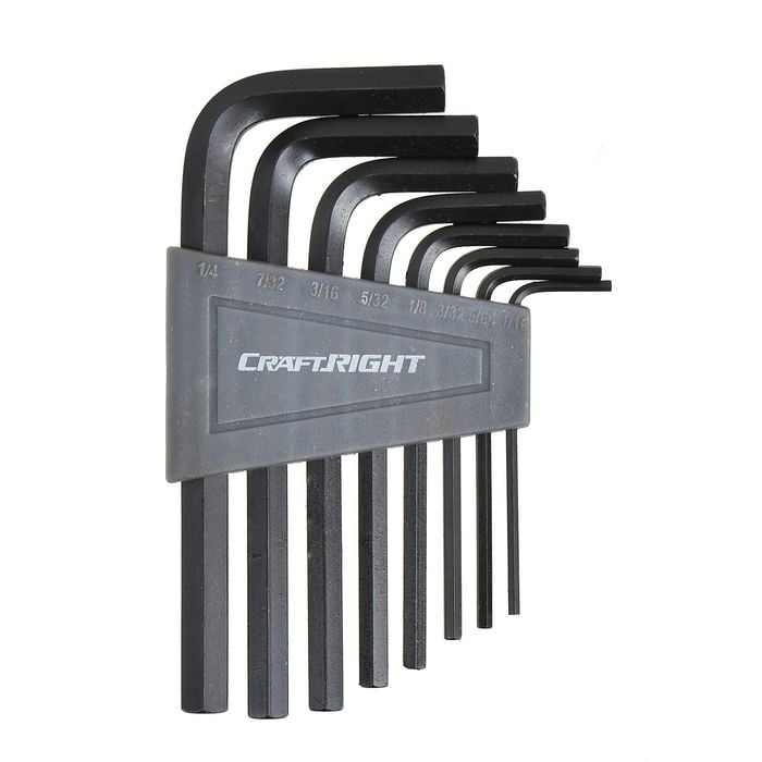 Craftright 8 Piece Imperial Hex Key Set