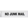 Sandleford Sign No Junk Mail Silver Self Adhesive