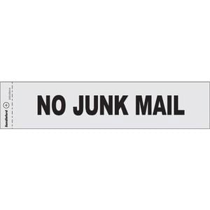 Sandleford Sign No Junk Mail Silver Self Adhesive